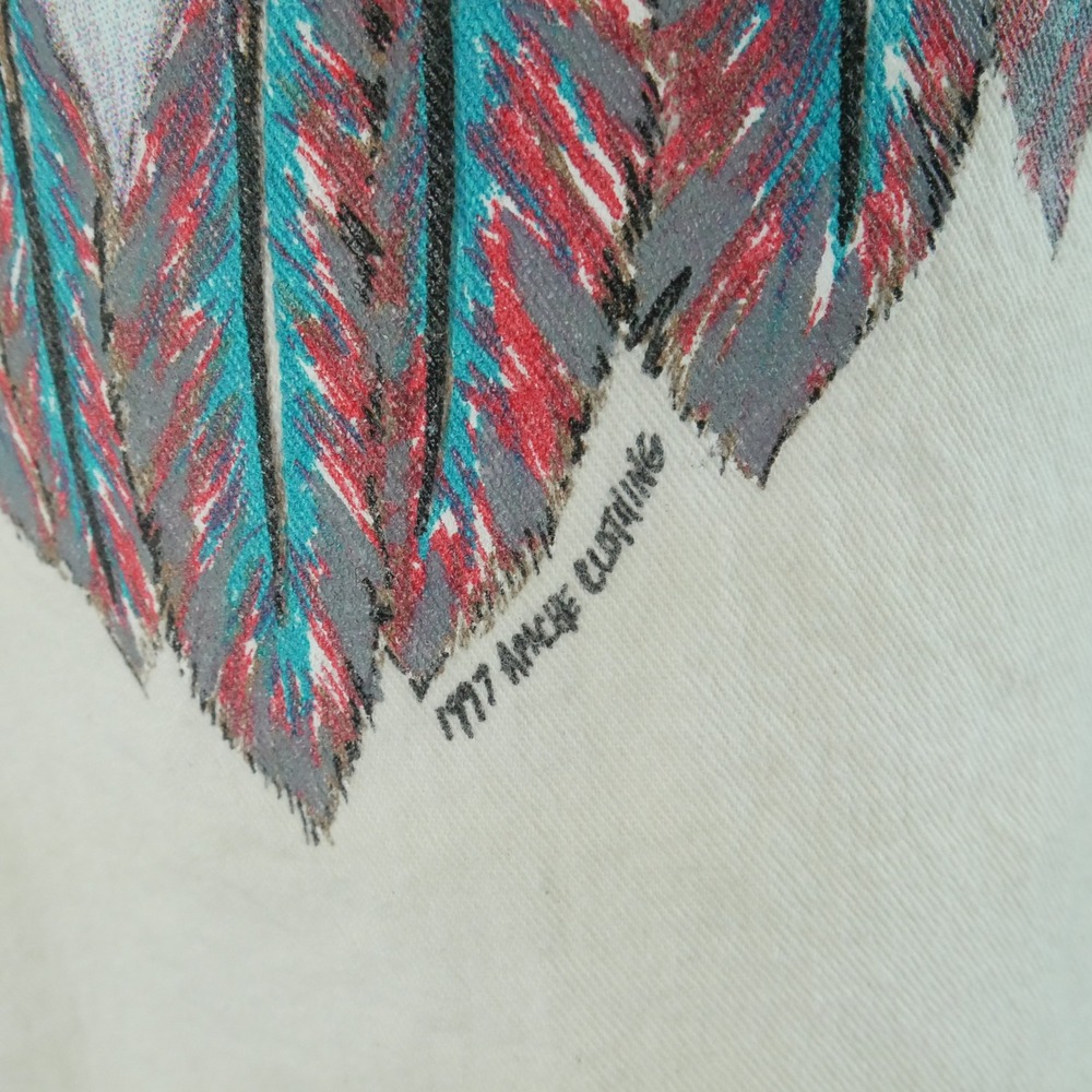 Vintage 90s Apache Clothing Wolf Dreamcatcher Western Shirt Mens XL Biker - Picture 6 of 6